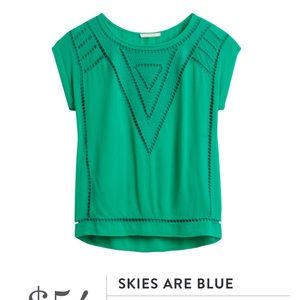Stitch Fix Skies are Blue green top.